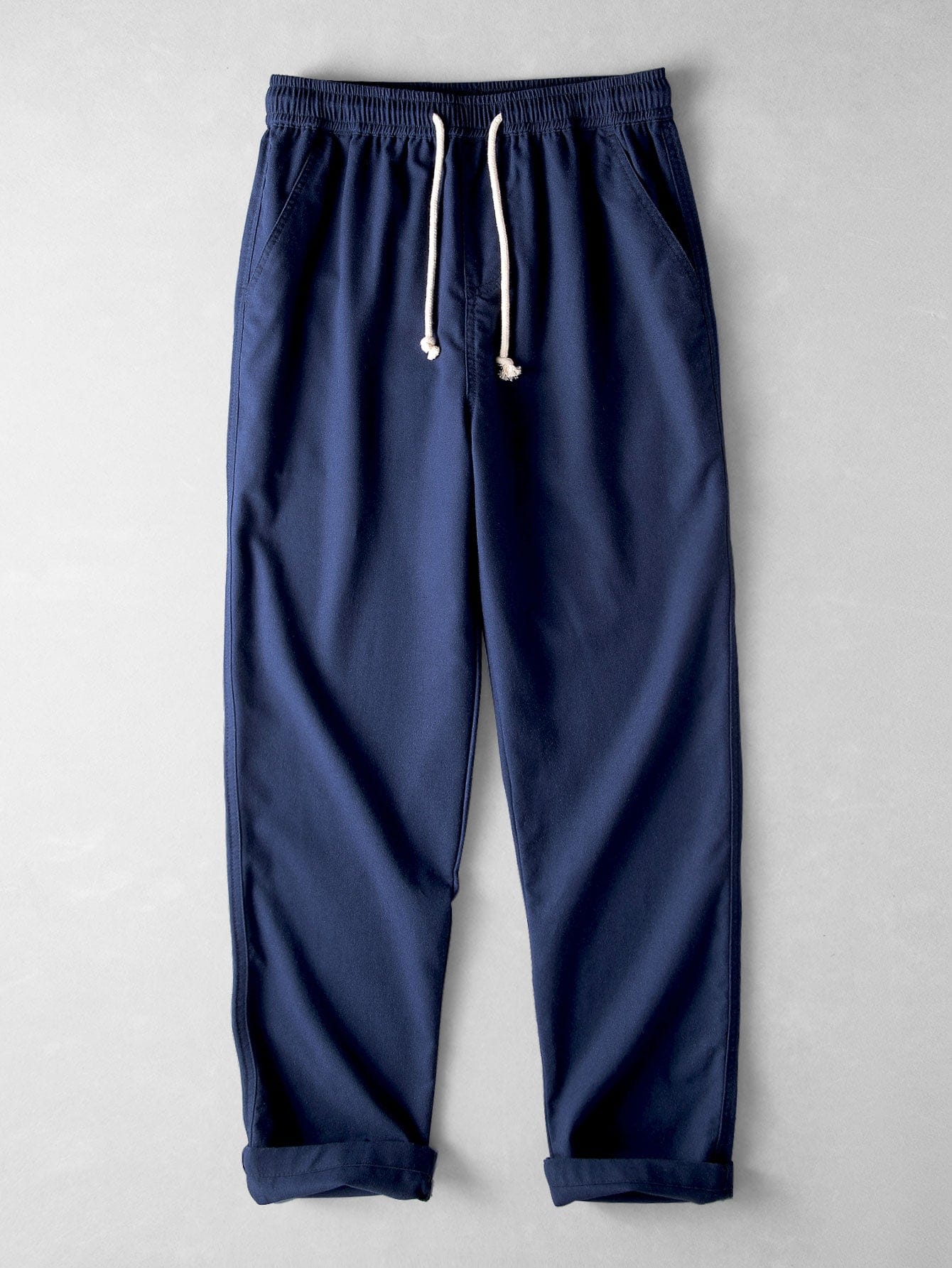 Velira Pants tamsiai mėlyna / XS Tiesios Kojo Lino Kelnės