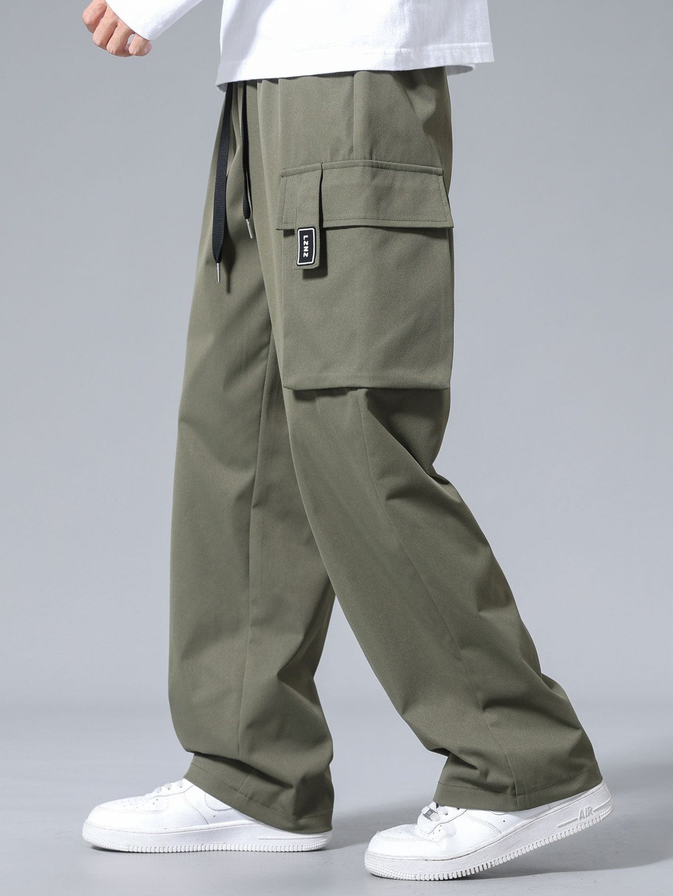 Velira Pants tamsiai žalia / S Kelnės su raišteliu