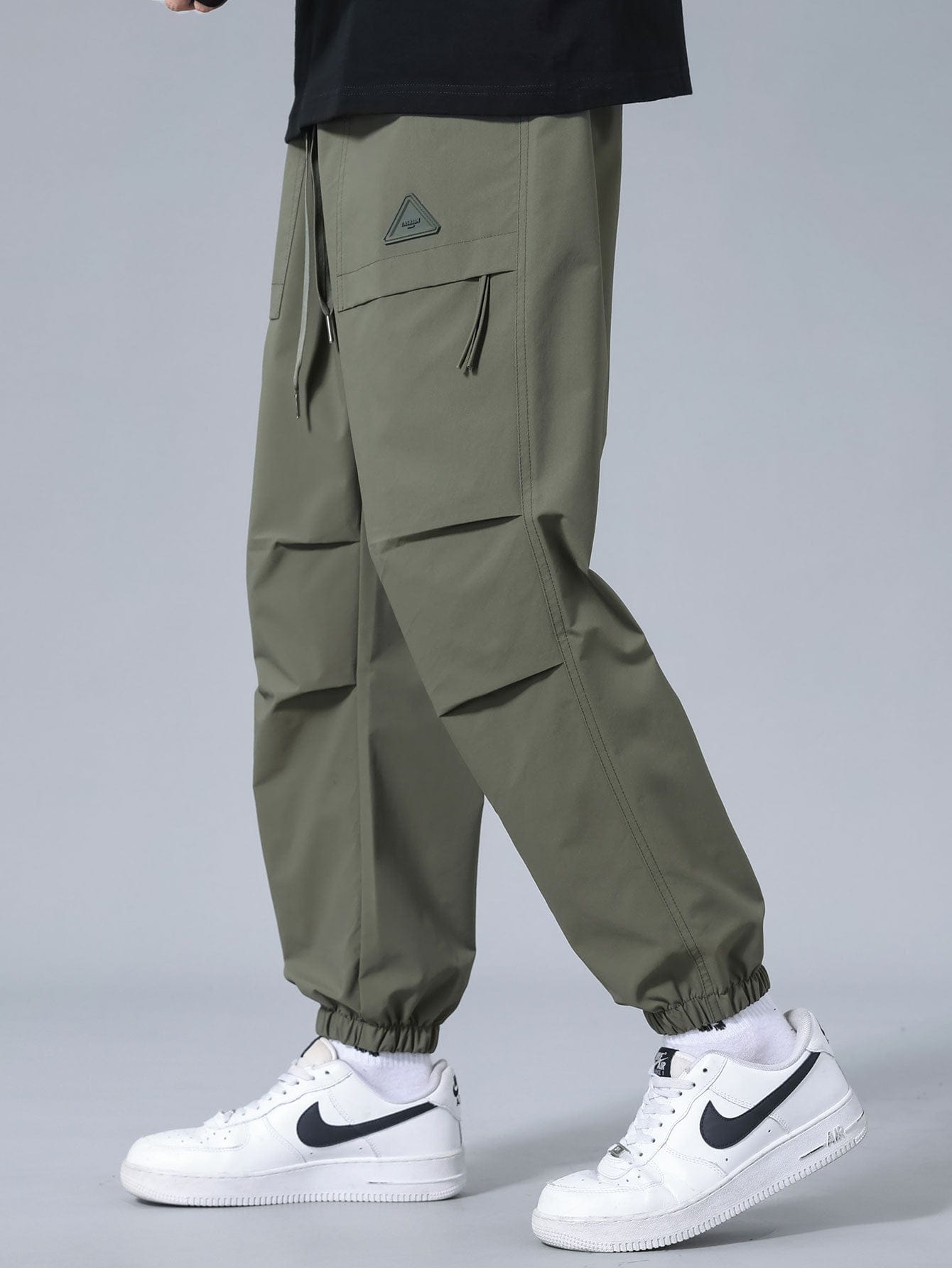 Velira Pants tamsiai žalia / S Kelnės su raišteliu