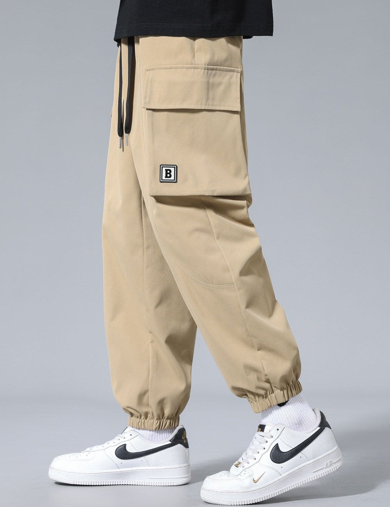 Velira Pants tan / S Cargo bėgimo kelnės