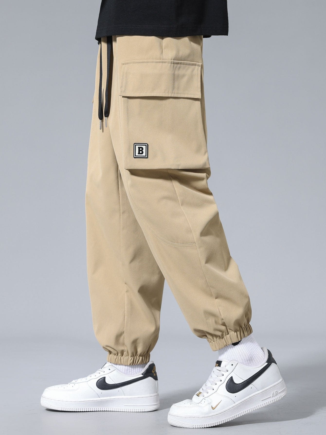 Velira Pants tan / S Cargo bėgimo kelnės