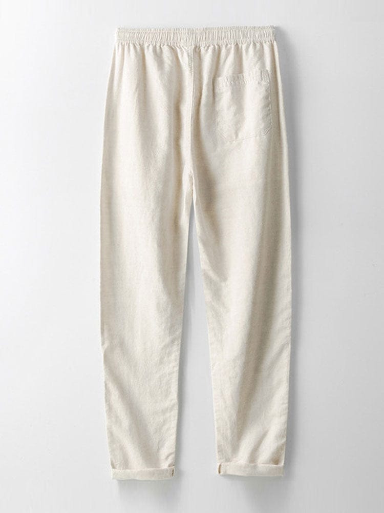 Velira Pants Tiesios Kojo Lino Kelnės