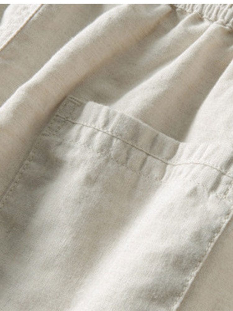 Velira Pants Tiesios Kojo Lino Kelnės
