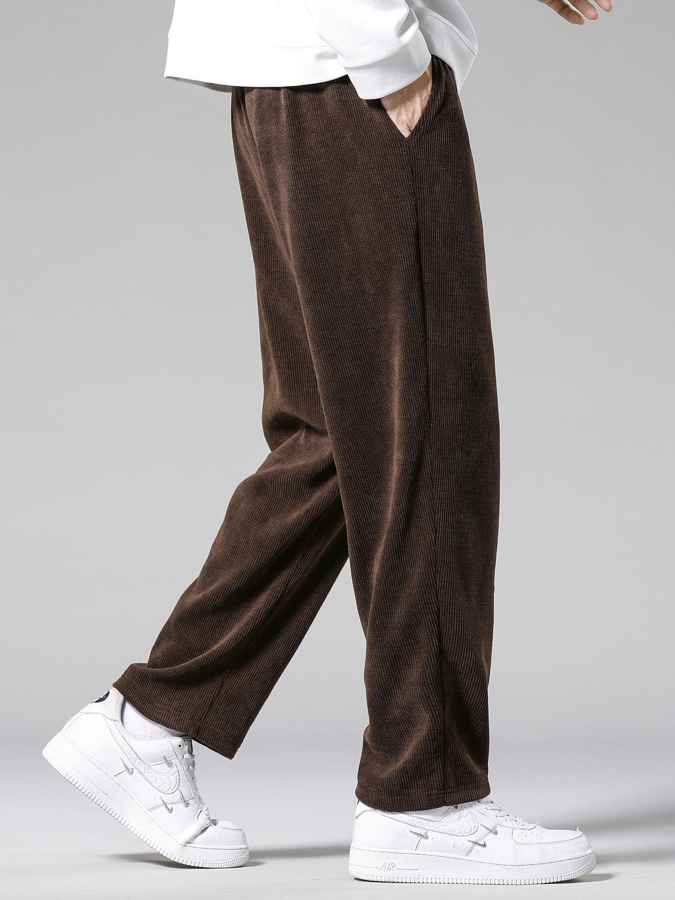 Velira Pants Tiesios Kojos Kordūro Kelnės