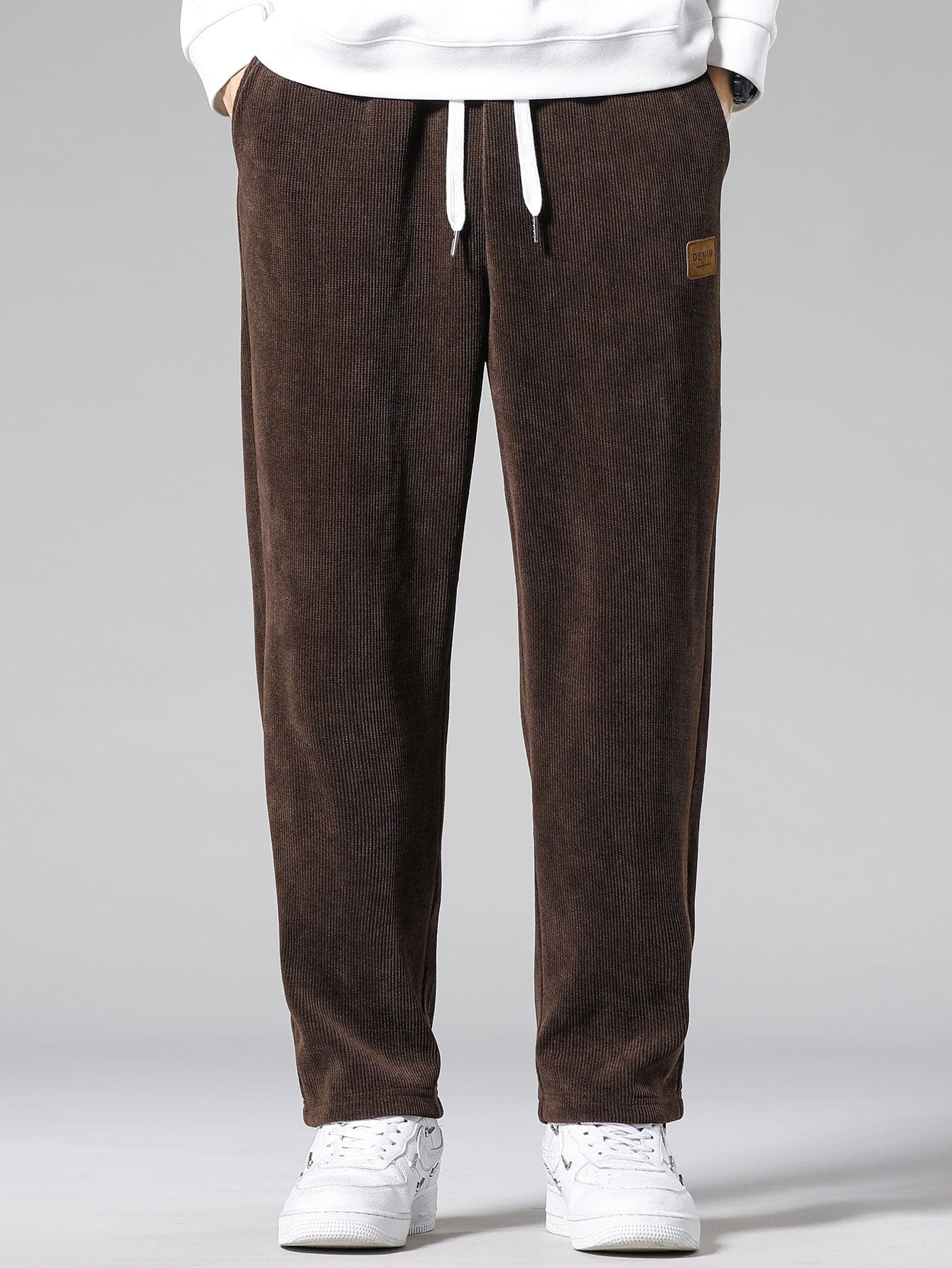 Velira Pants Tiesios Kojos Kordūro Kelnės