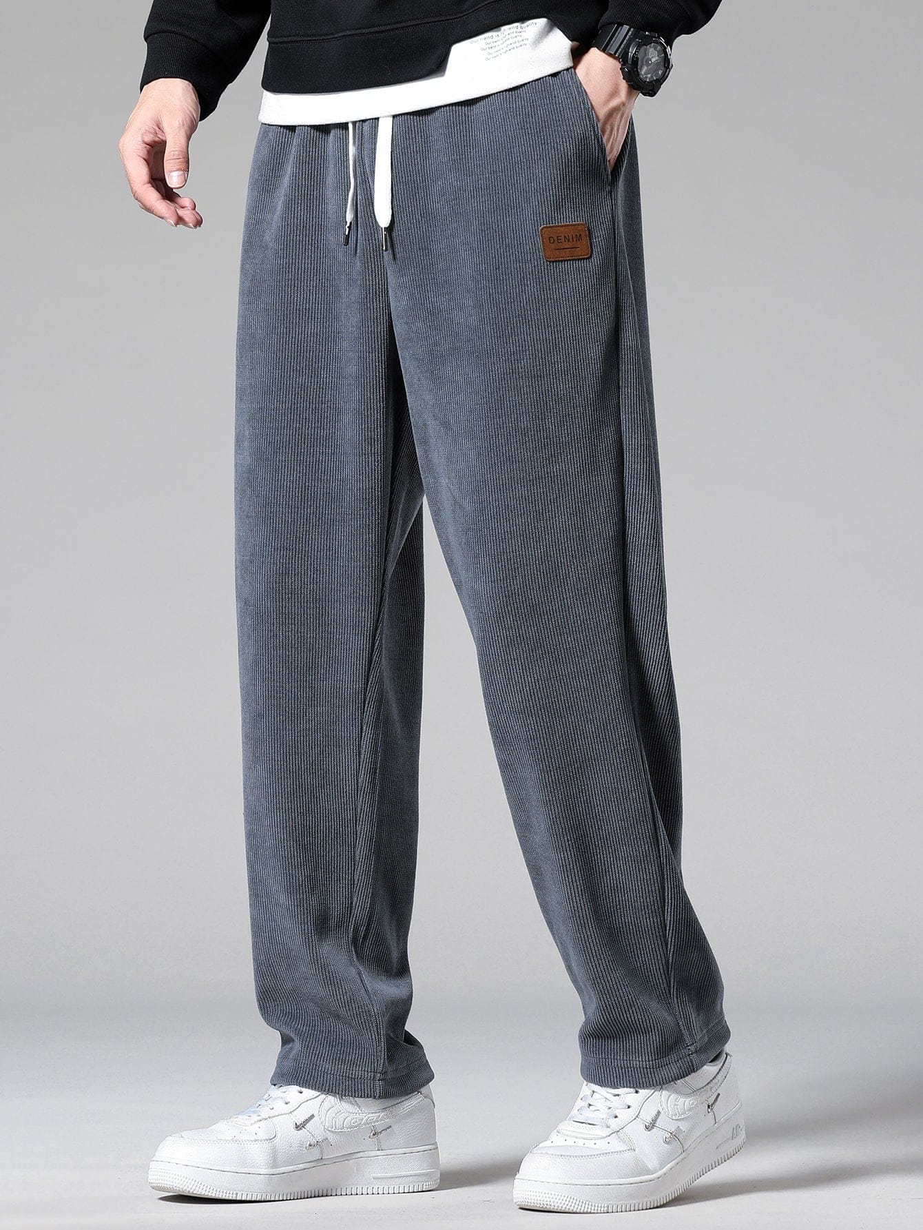 Velira Pants Tiesios Kojos Kordūro Kelnės