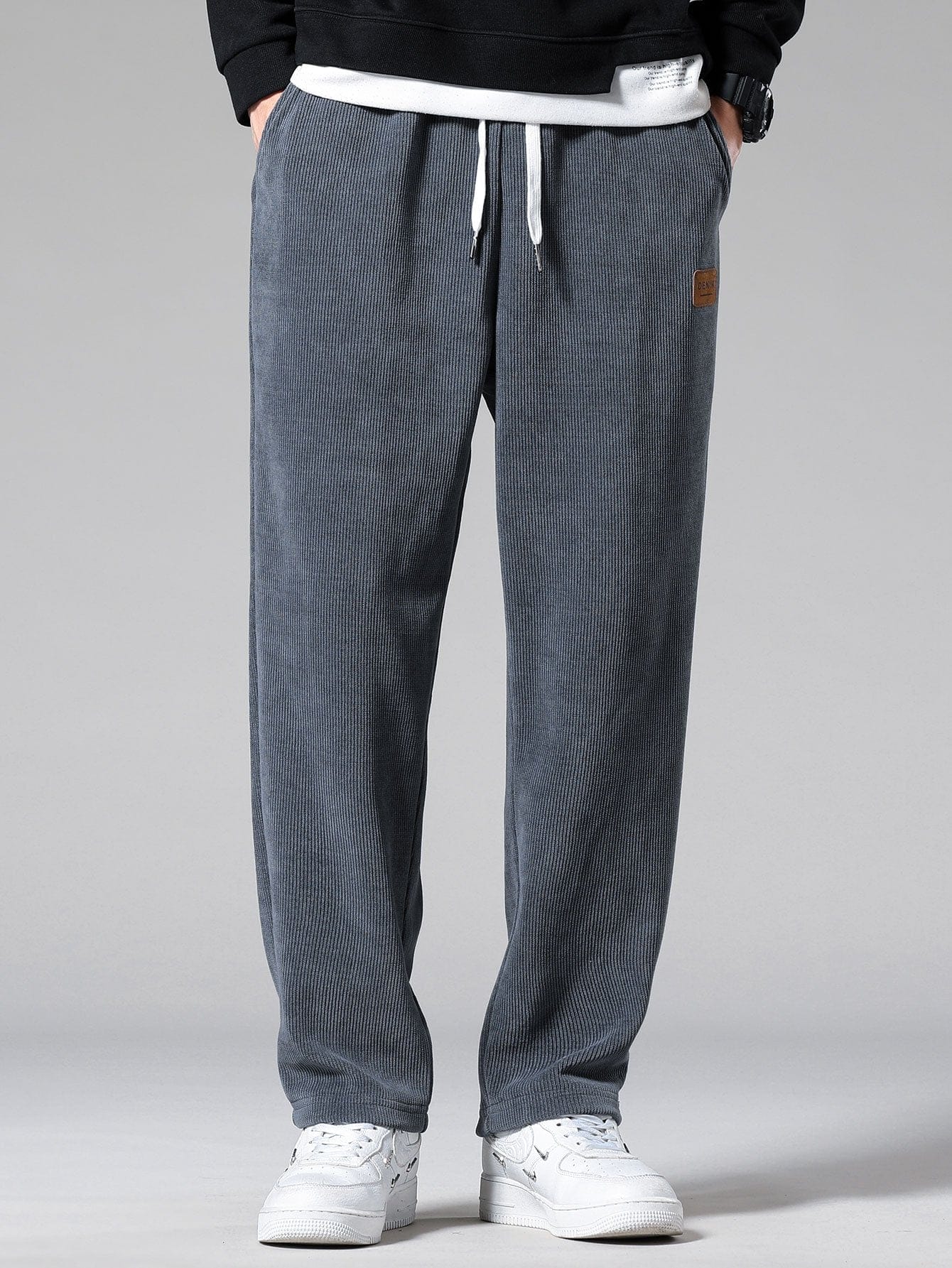 Velira Pants Tiesios Kojos Kordūro Kelnės