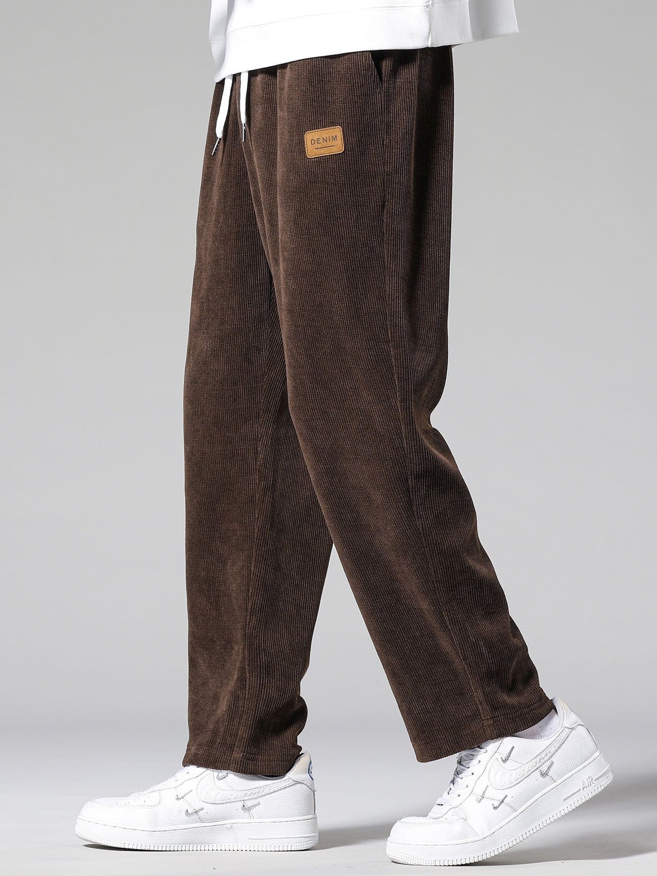 Velira Pants Tiesios Kojos Kordūro Kelnės