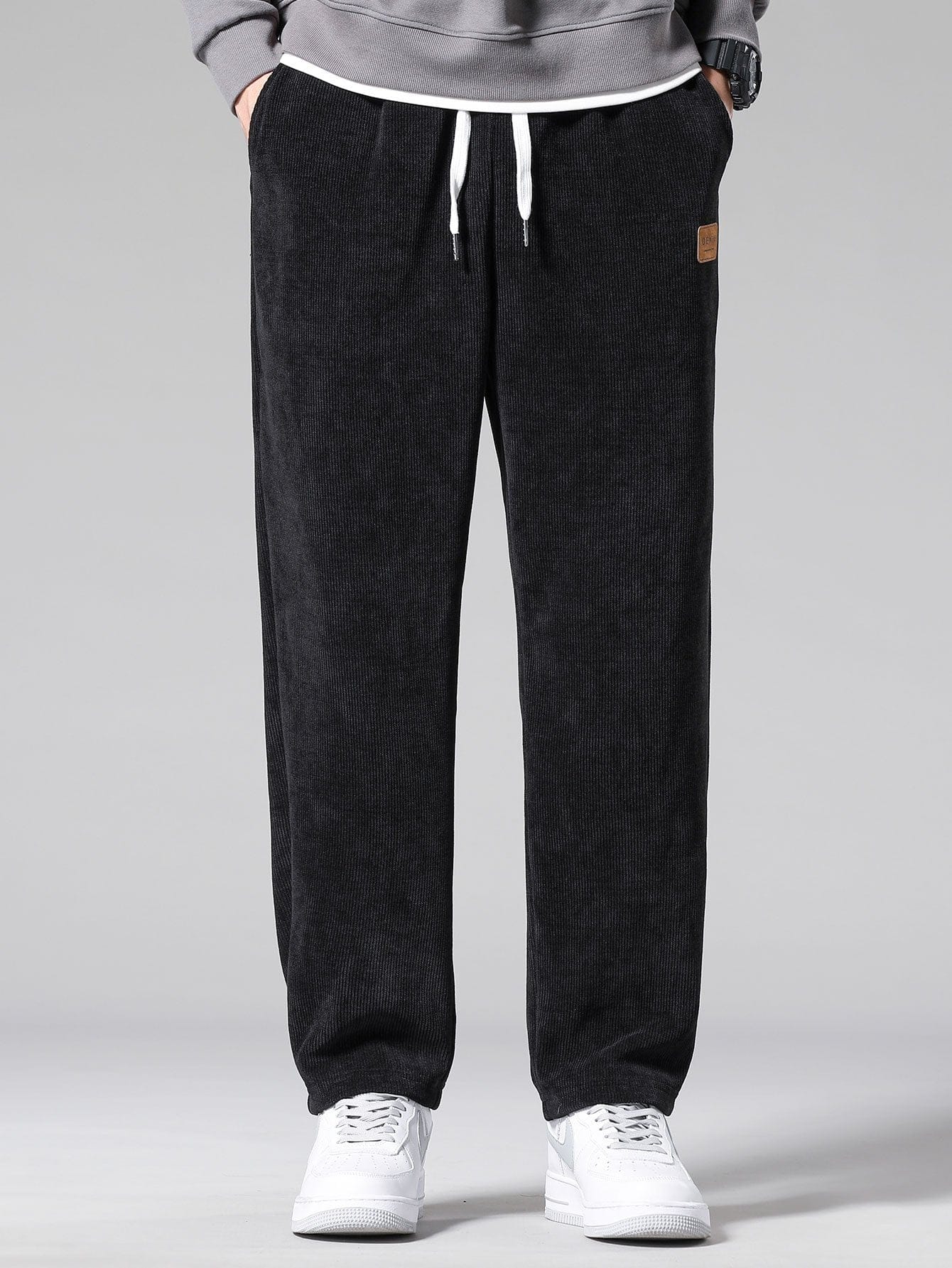 Velira Pants Tiesios Kojos Kordūro Kelnės