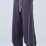 Velira Pants violetinė / XS Plati Kelnės Su Šoninėmis Juostelėmis