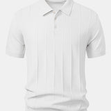Velira Polo balta / XS Juostuotas džersio polo marškinėliai