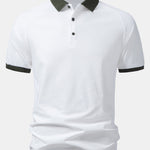 Velira Polo balta / XS Kontrastingas Raglan Rankovė Polo