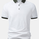 Velira Polo balta / XS Kontrastingas Raglan Rankovė Polo