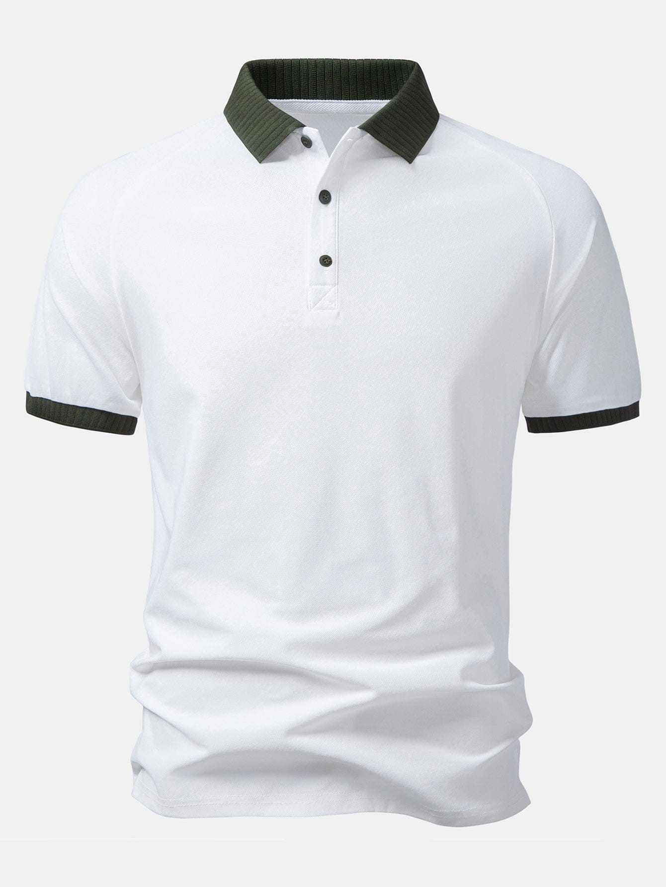 Velira Polo balta / XS Kontrastingas Raglan Rankovė Polo