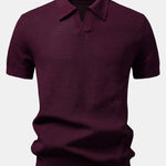 Velira Polo bordo / XS Textūruotas Johnny apykaklės nertas polo