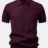 Velira Polo bordo / XS Textūruotas Johnny apykaklės nertas polo