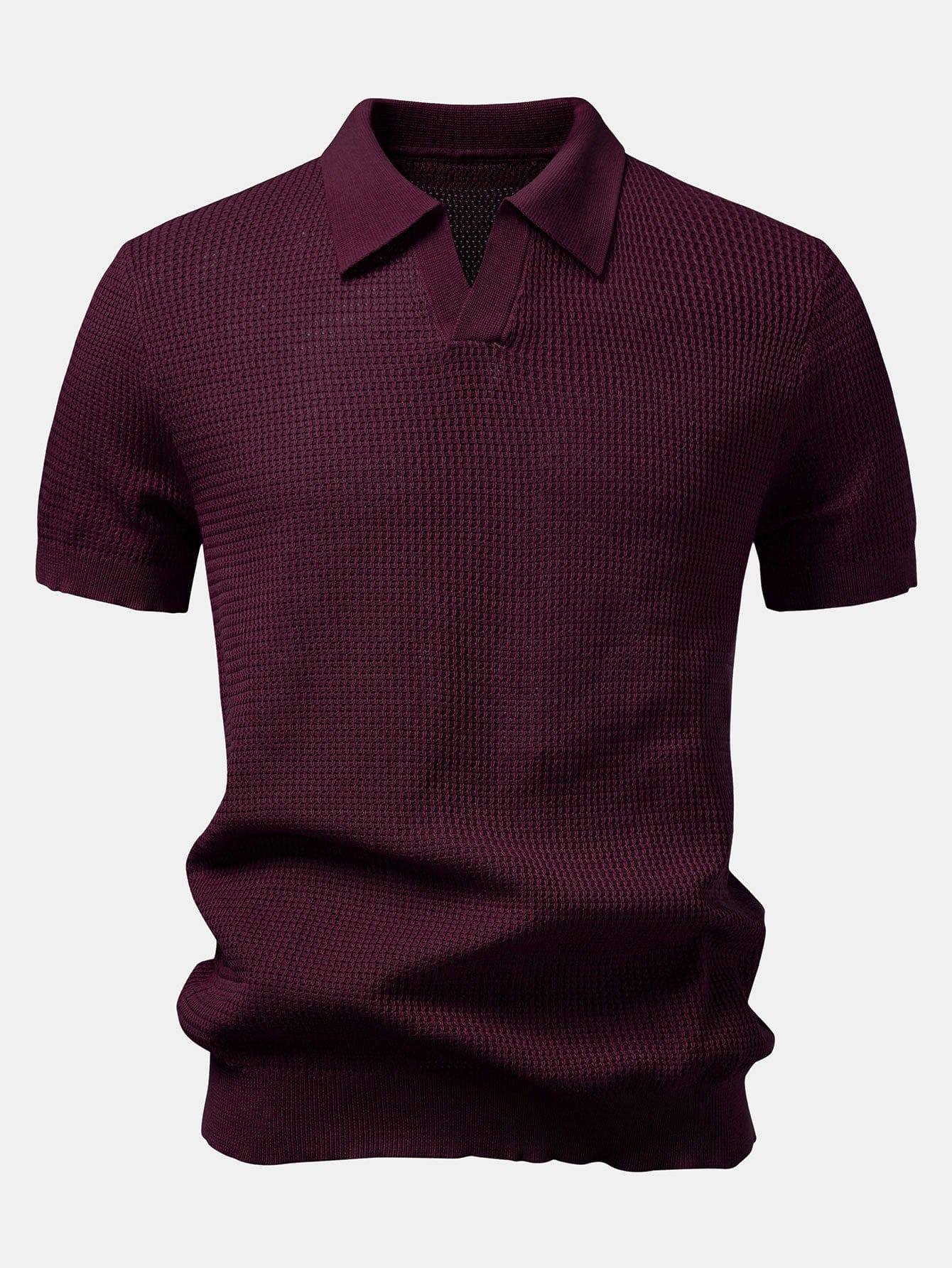 Velira Polo bordo / XS Textūruotas Johnny apykaklės nertas polo