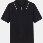 Velira Polo juoda / S Kietas Zip Megztinis Polo