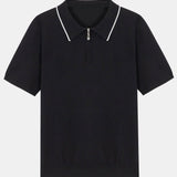 Velira Polo juoda / S Kietas Zip Megztinis Polo