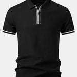 Velira Polo Juoda / XS Kontrastinė apdaila su užtrauktuku polo