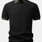 Velira Polo juoda / XS Kontrastingas Raglan Rankovė Polo