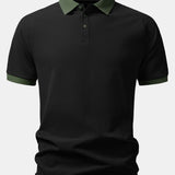 Velira Polo juoda / XS Kontrastingas Raglan Rankovė Polo