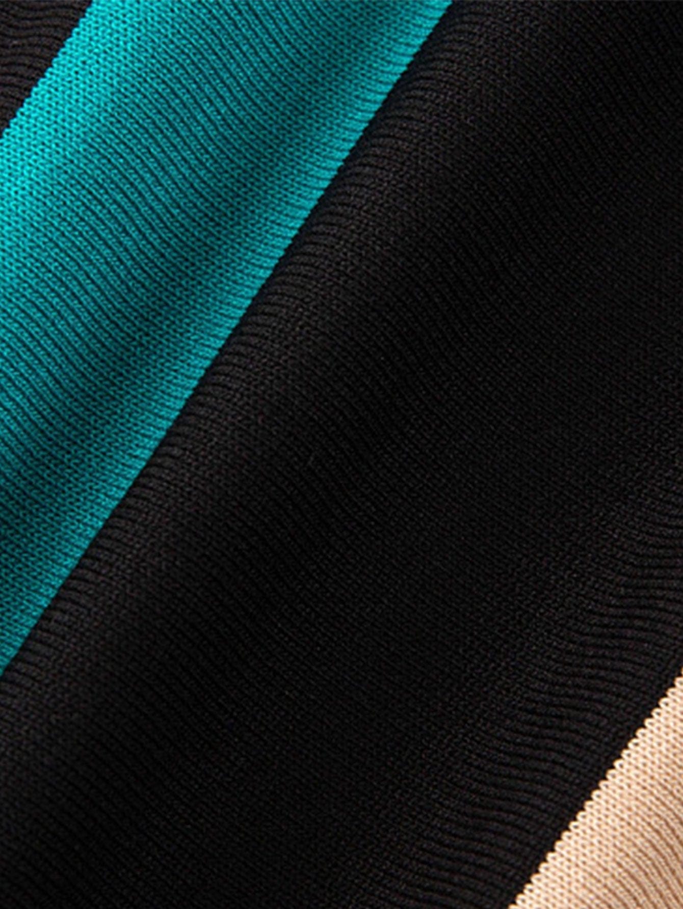 Velira Polo Juostuotas zip megztinis polo