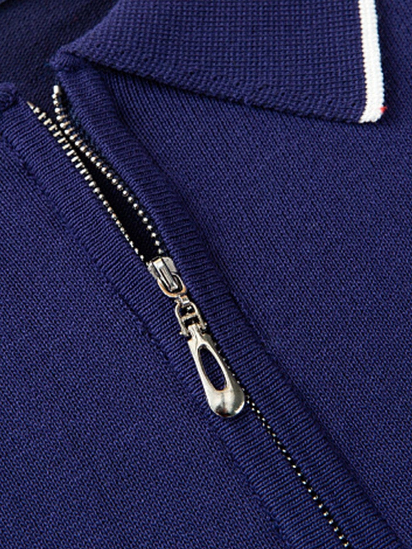 Velira Polo Kietas Zip Megztinis Polo