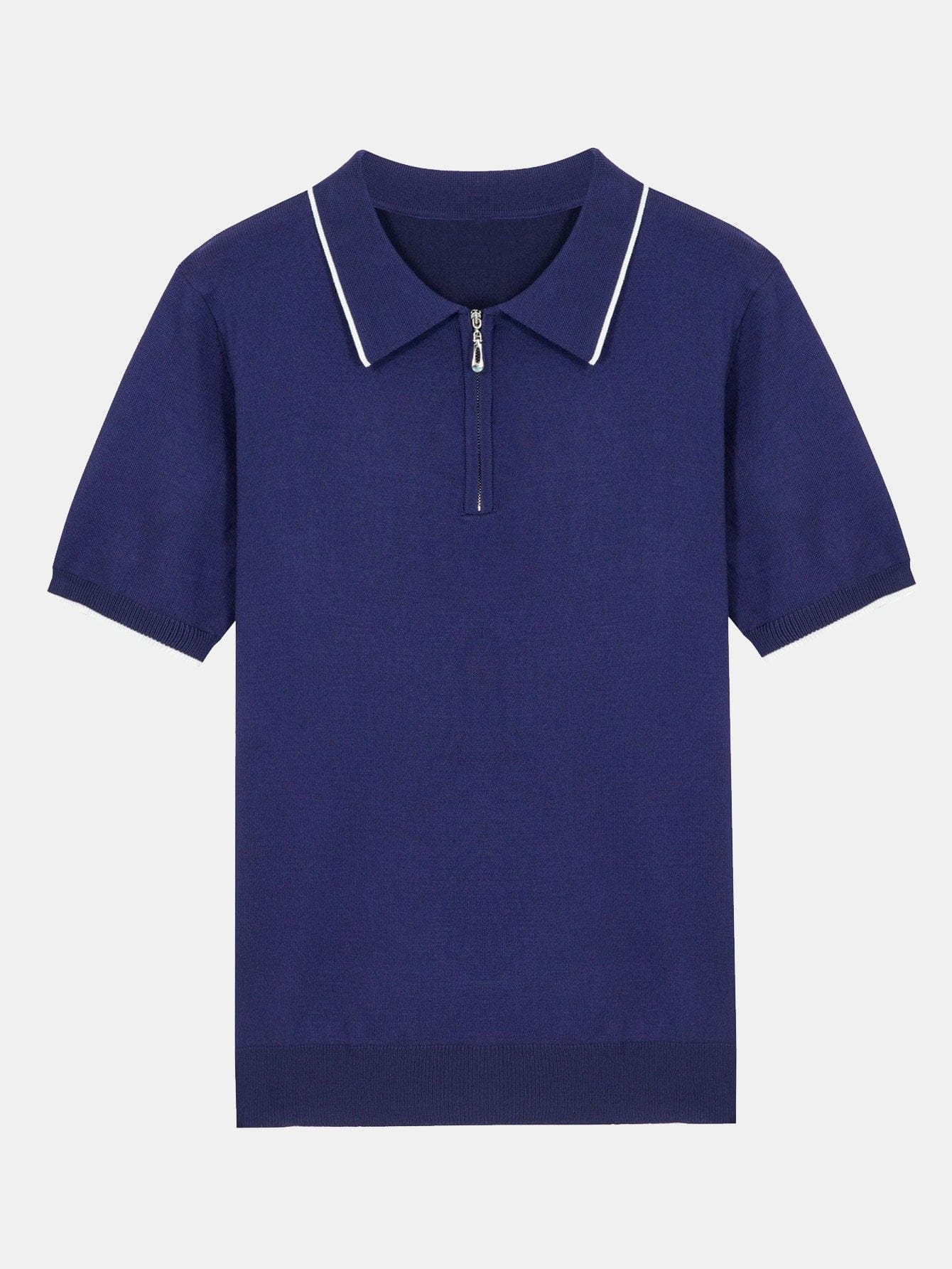 Velira Polo mėlyna / S Kietas Zip Megztinis Polo