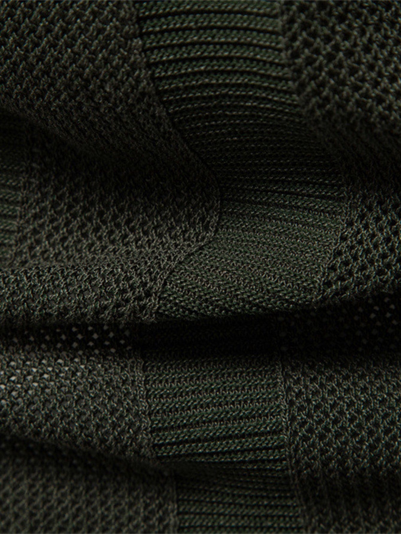 Velira Polo Stripe Hollow Knit V Neck Polo Marškiniai