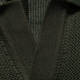 Velira Polo Stripe Hollow Knit V Neck Polo Marškiniai