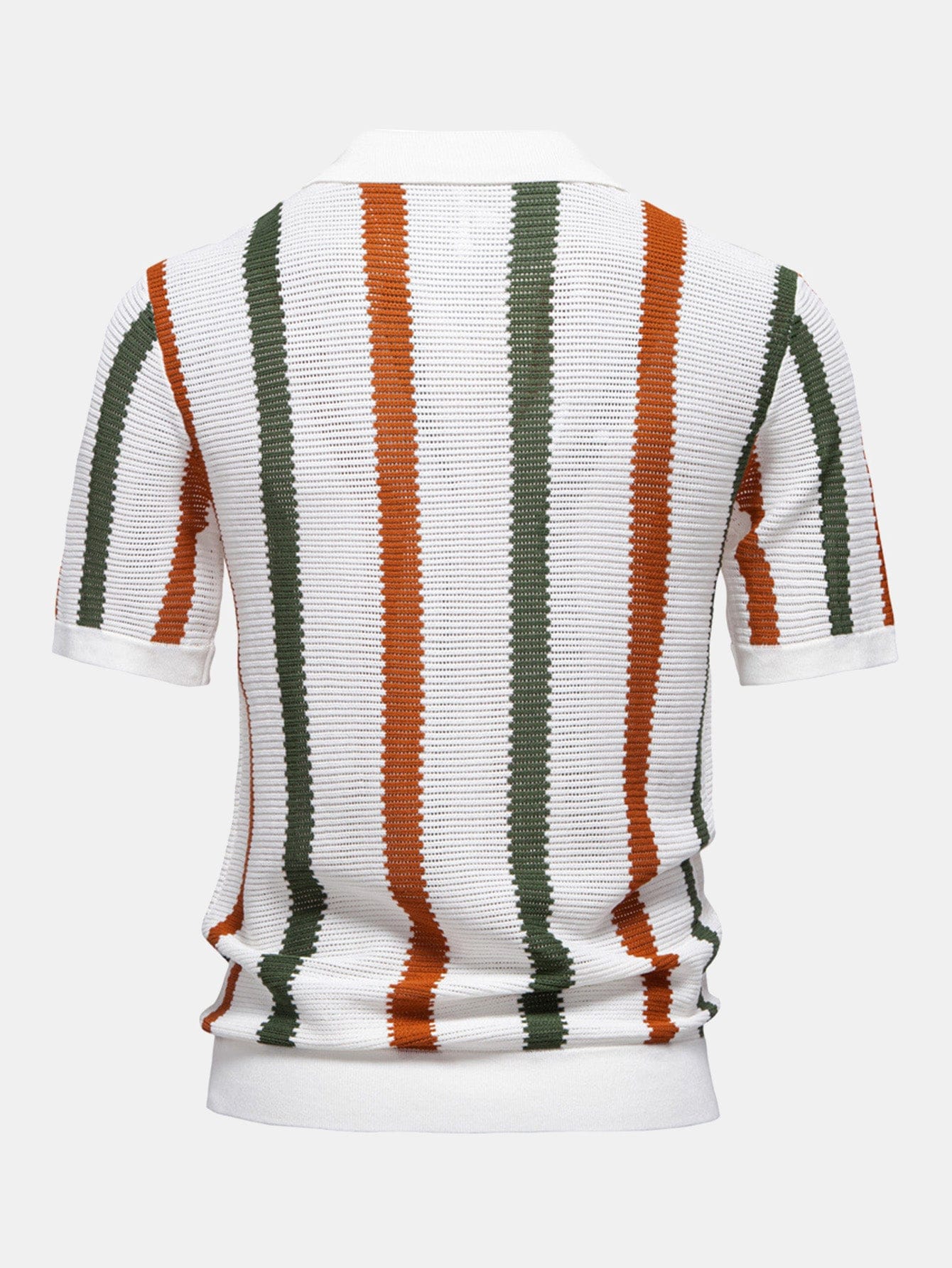 Velira Polo Stripe Knit V Neck Polo Marškiniai