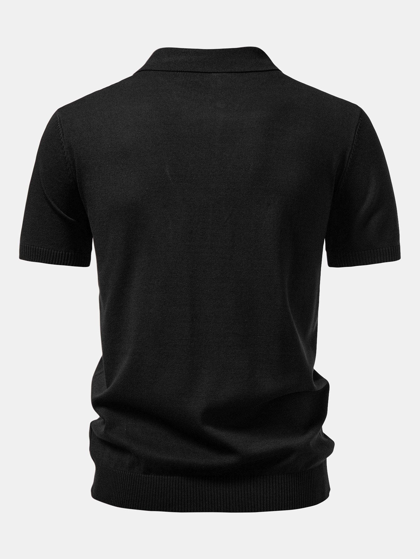 Velira Polo Sukimo Jacquard Megztinis su Užtrauktuku Polo Marškiniai