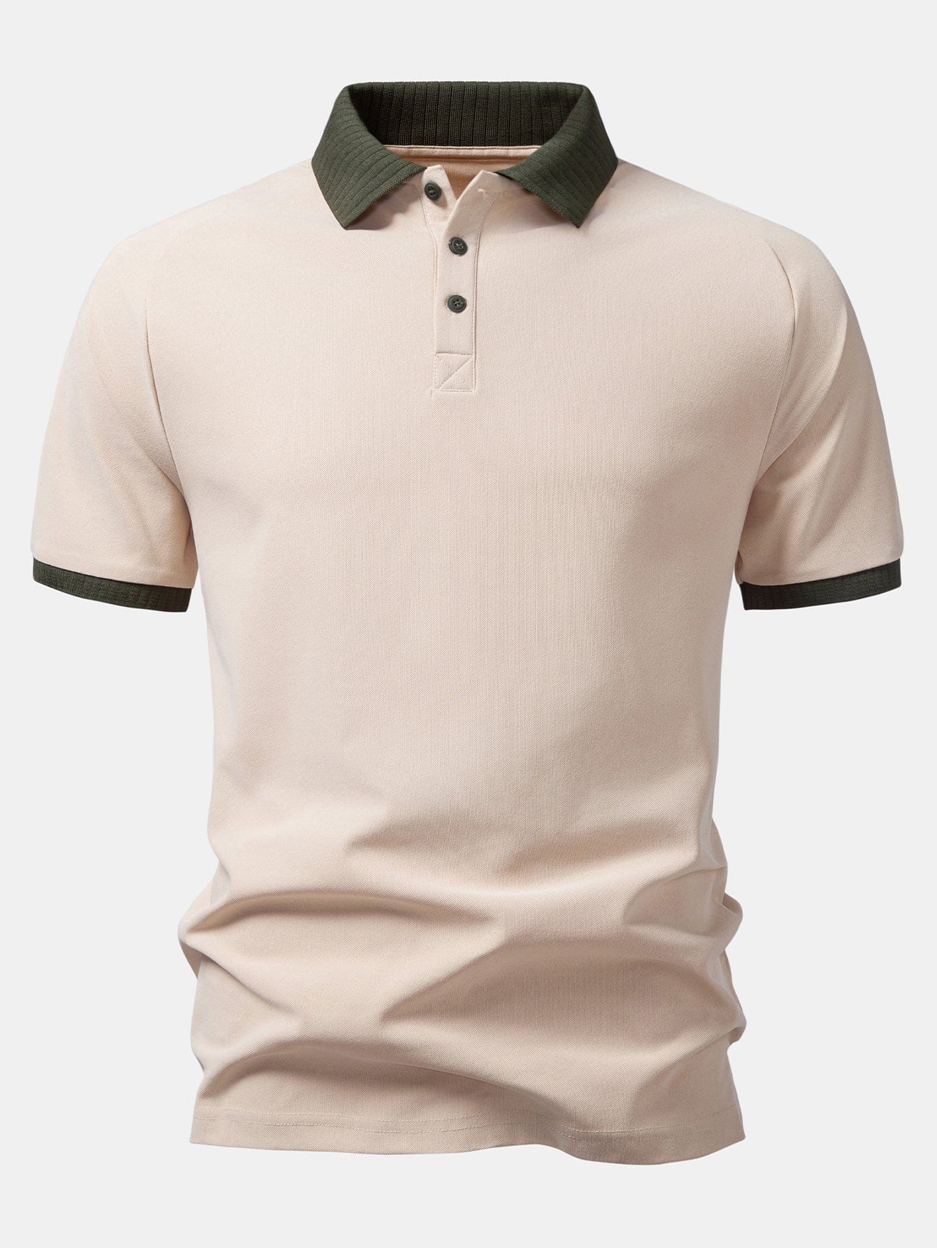 Velira Polo šviesiai ruda / XS Kontrastingas Raglan Rankovė Polo