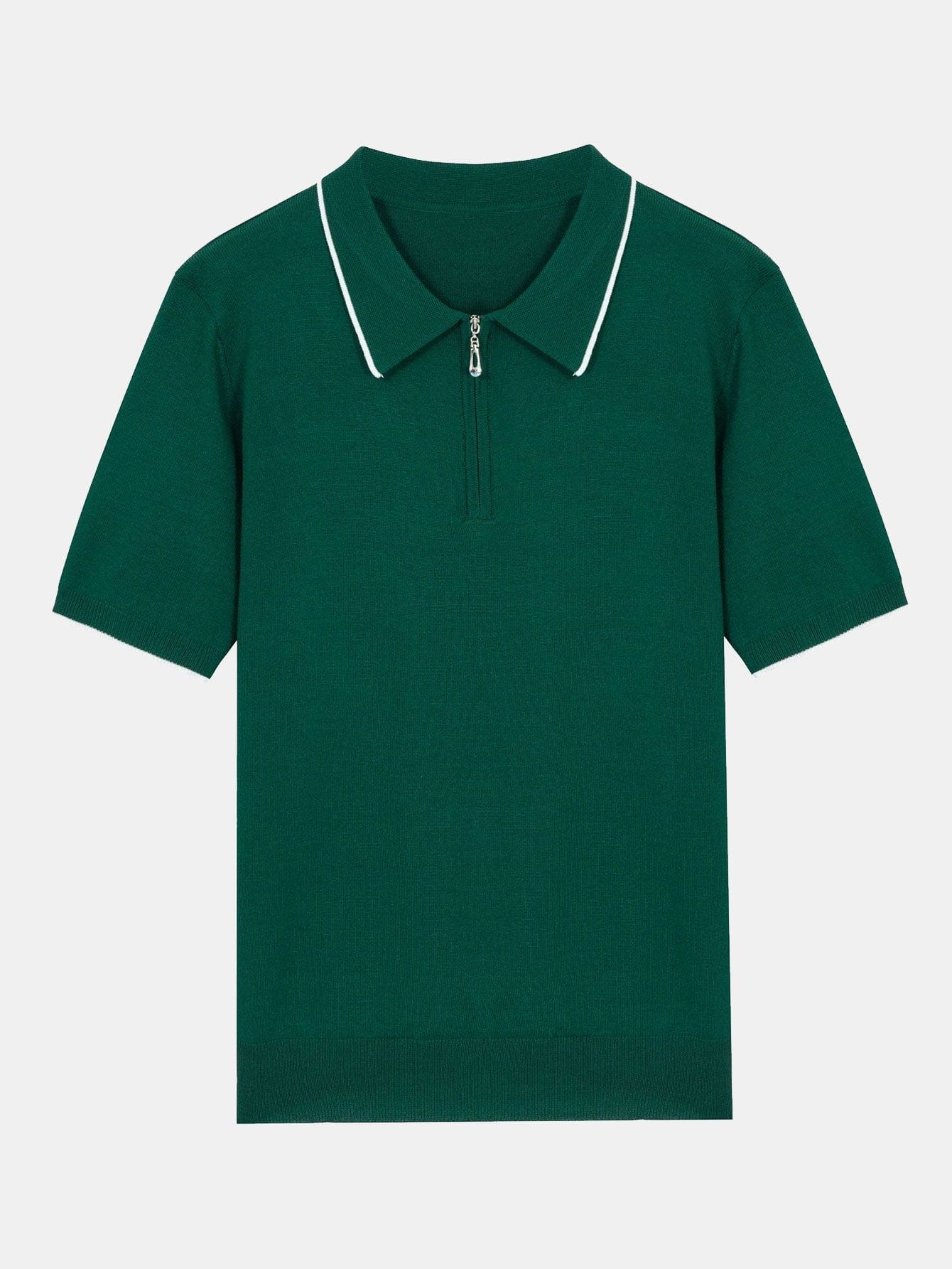 Velira Polo tamsiai žalia / S Kietas Zip Megztinis Polo