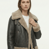 Velira Rio | Faux Shearling Leather Jacket Rio | Dirbtinio kailio odinė striukė