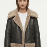 Velira Rio | Faux Shearling Leather Jacket Rio | Dirbtinio kailio odinė striukė