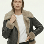 Velira Rio | Faux Shearling Leather Jacket Rio | Dirbtinio kailio odinė striukė