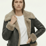 Velira Rio | Faux Shearling Leather Jacket Rio | Dirbtinio kailio odinė striukė
