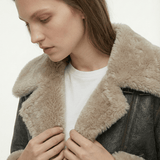Velira Rio | Faux Shearling Leather Jacket Rio | Dirbtinio kailio odinė striukė