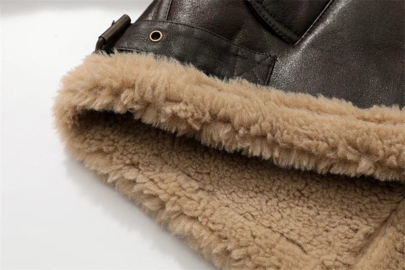Velira Rio | Faux Shearling Leather Jacket Rio | Dirbtinio kailio odinė striukė