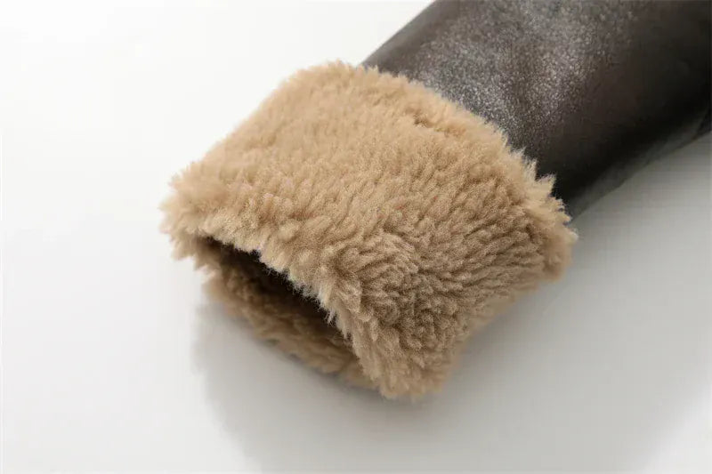 Velira Rio | Faux Shearling Leather Jacket Rio | Dirbtinio kailio odinė striukė