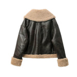 Velira Rio | Faux Shearling Leather Jacket Rio | Dirbtinio kailio odinė striukė