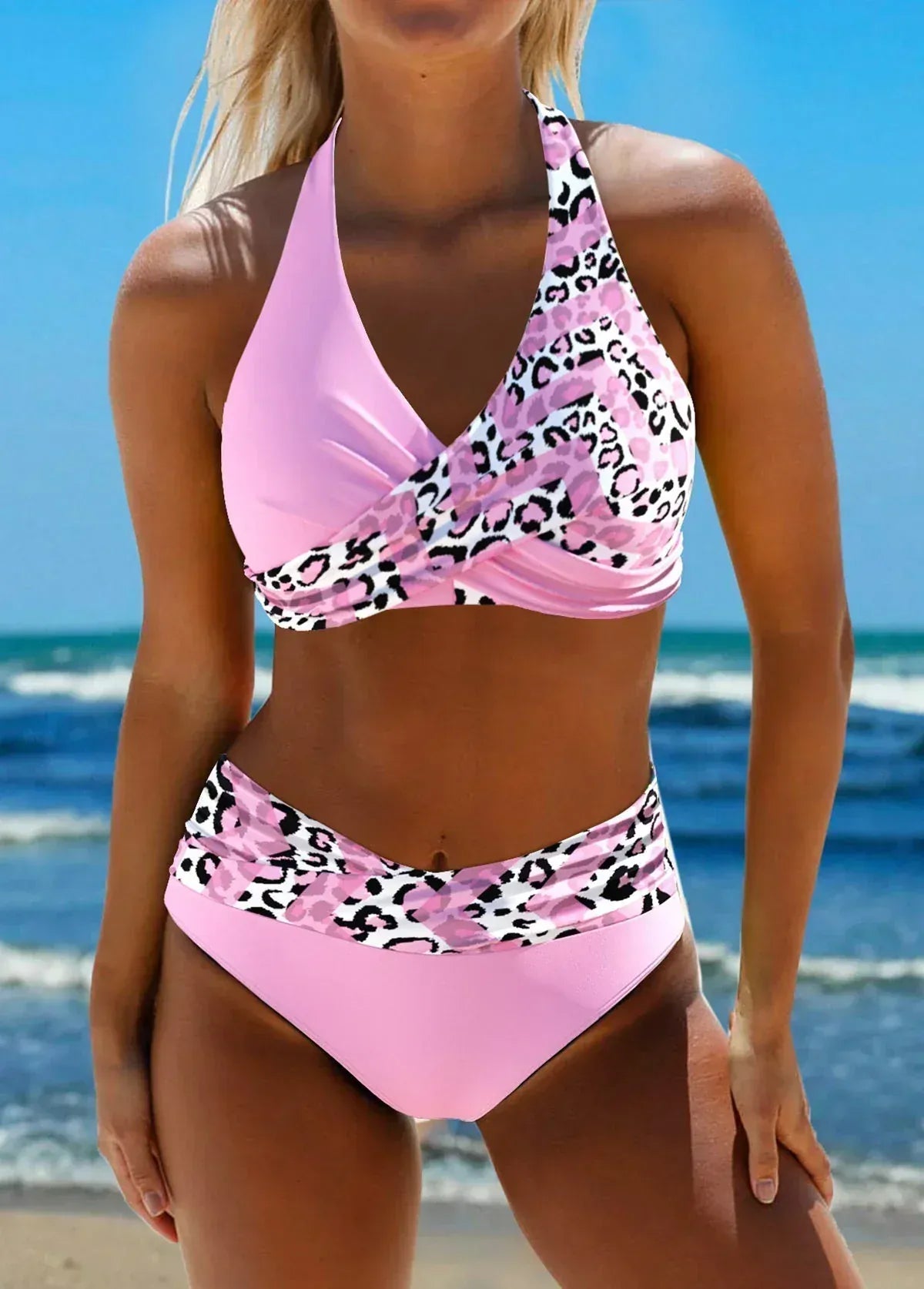 Velira Rožinė / S Sol™ | bikini su kryžminėmis juostelėmis
