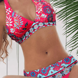 Velira Rožinė / XS Dolores™ | Bikini su gėlių ir geometriniu raštu