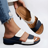 Velira Sandals Balta Mėlyna / 5 (EU36) Lynn - Elegantiški Ortopediniai Šlepetės
