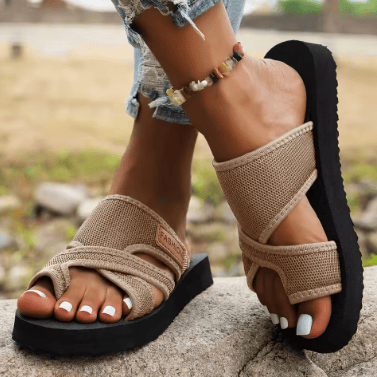 Velira Sandals Kava / 5  (EU36) Caroline - Ortopedinės Hallux Valgus korekcinės šlepetės