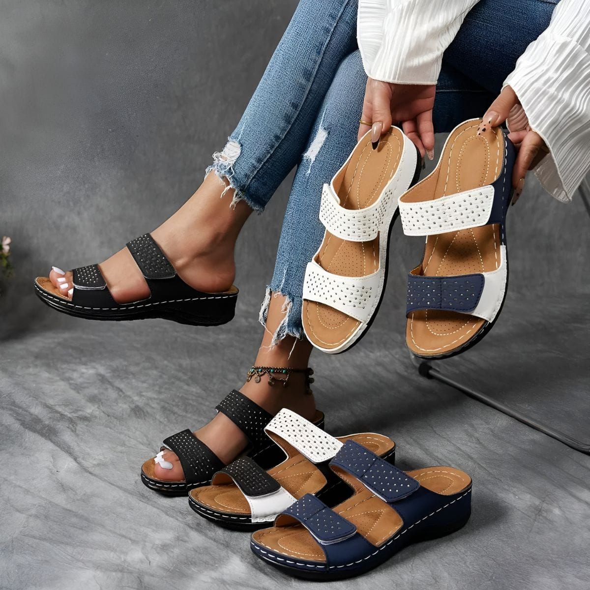 Velira Sandals Lynn - Elegantiški Ortopediniai Šlepetės