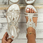 Velira Sandals Sale Balta / 4 (35EU) Maison – Ortopediniai Kristaliniai Šlepetės