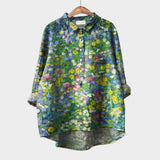 Velira Seraphin™ | Laiko nepriklausoma lino blusa su raštu